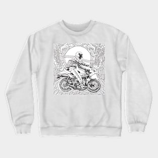 Mandala Motorcycle Digital Art Crewneck Sweatshirt